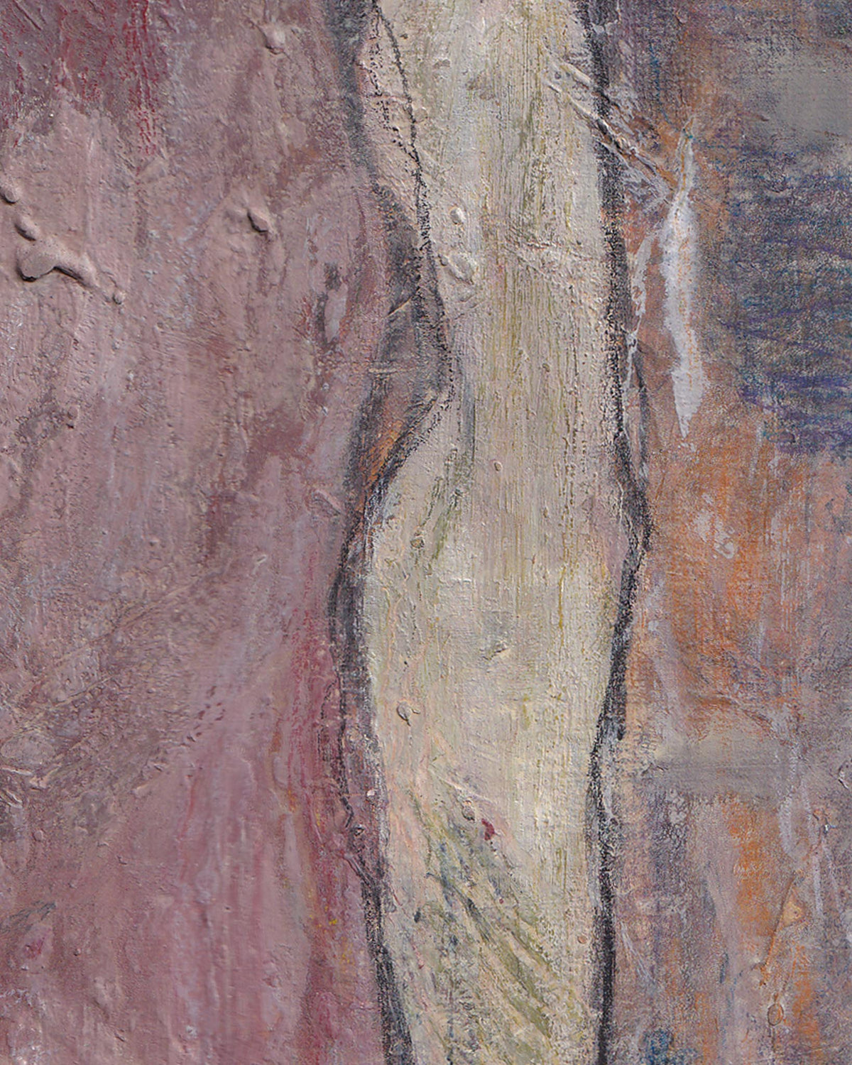 Close-up of textured wall with earthy tones
