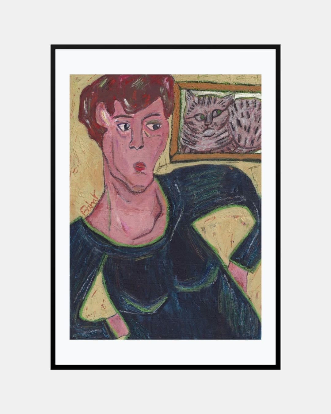 The Cat's Frame of Mind (Original Painting)