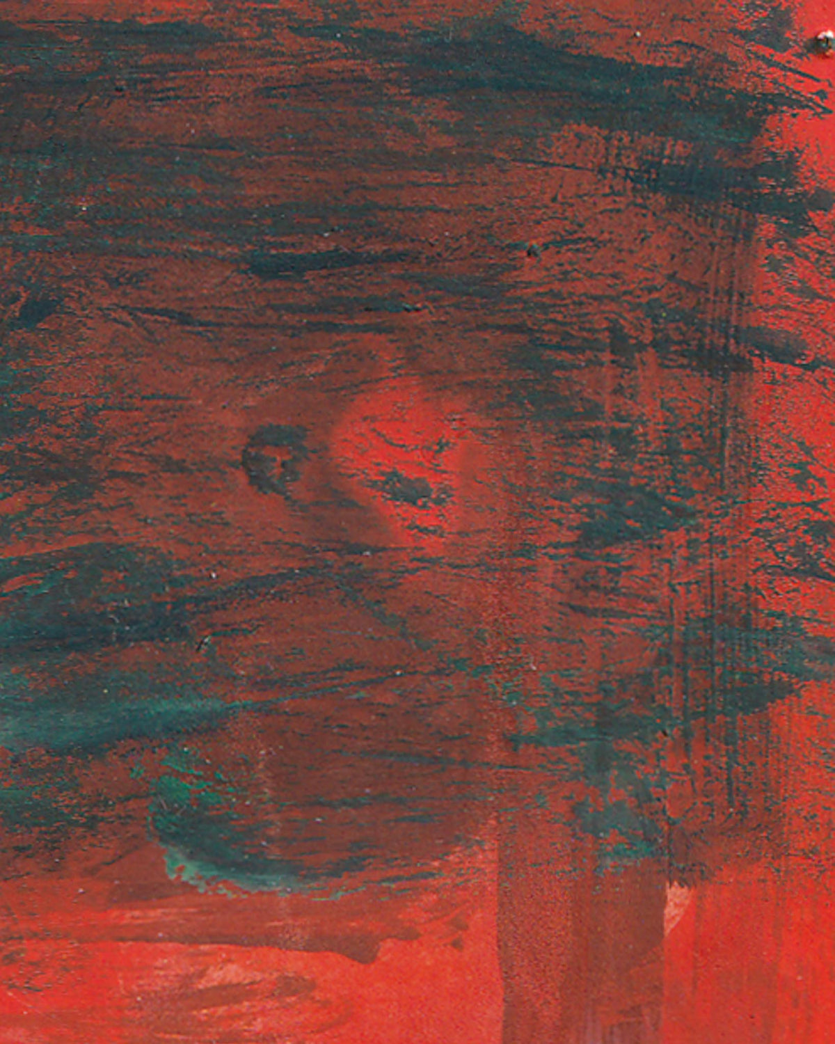 Abstract art with red and black brush strokes