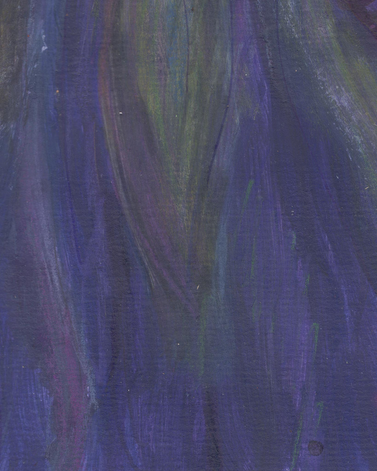 Abstract painting with blue and green brush strokes