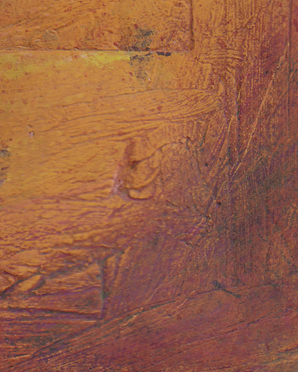 Close-up of a textured surface with brown and orange tones