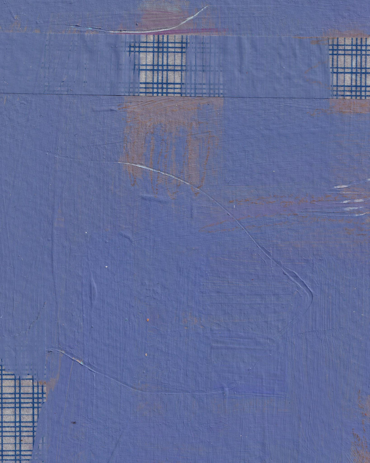 Textured blue fabric with plaid pattern