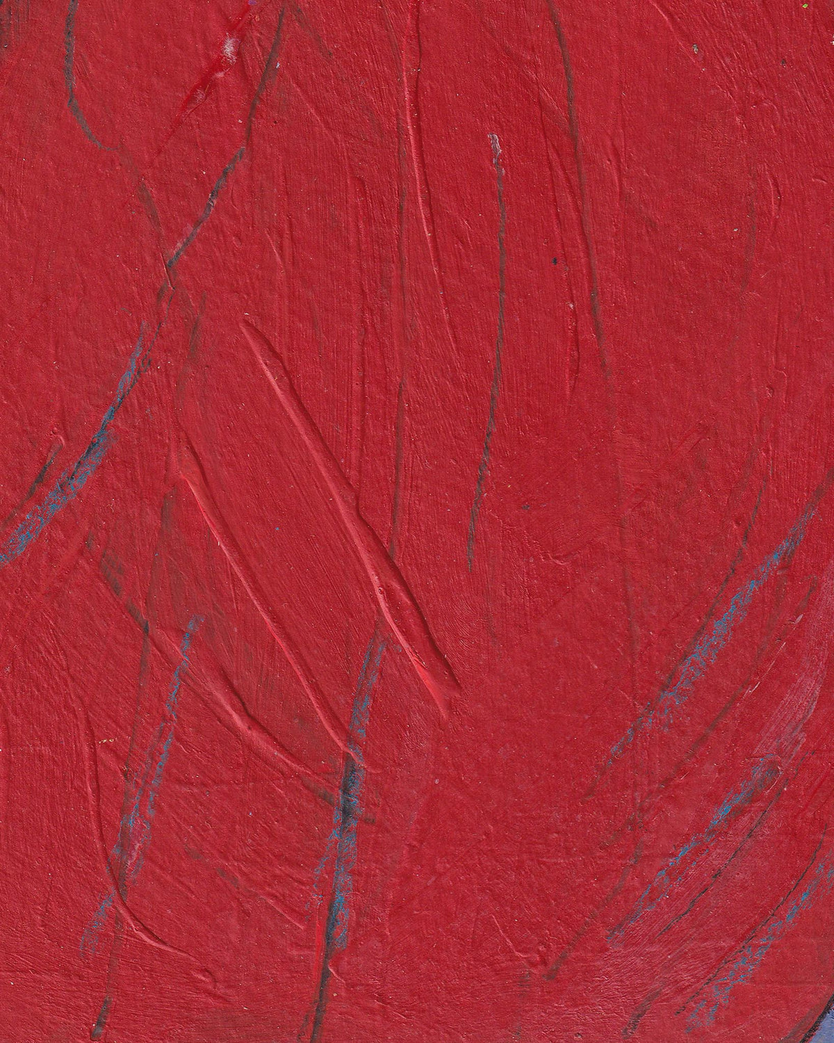 Red textured surface with black abstract lines