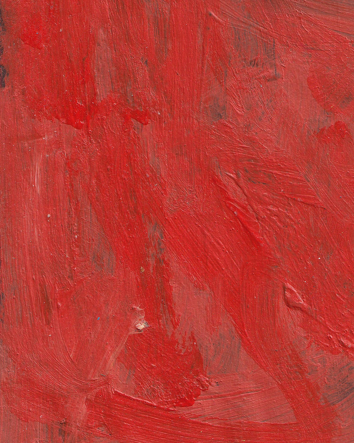 Abstract painting with a dominant red color