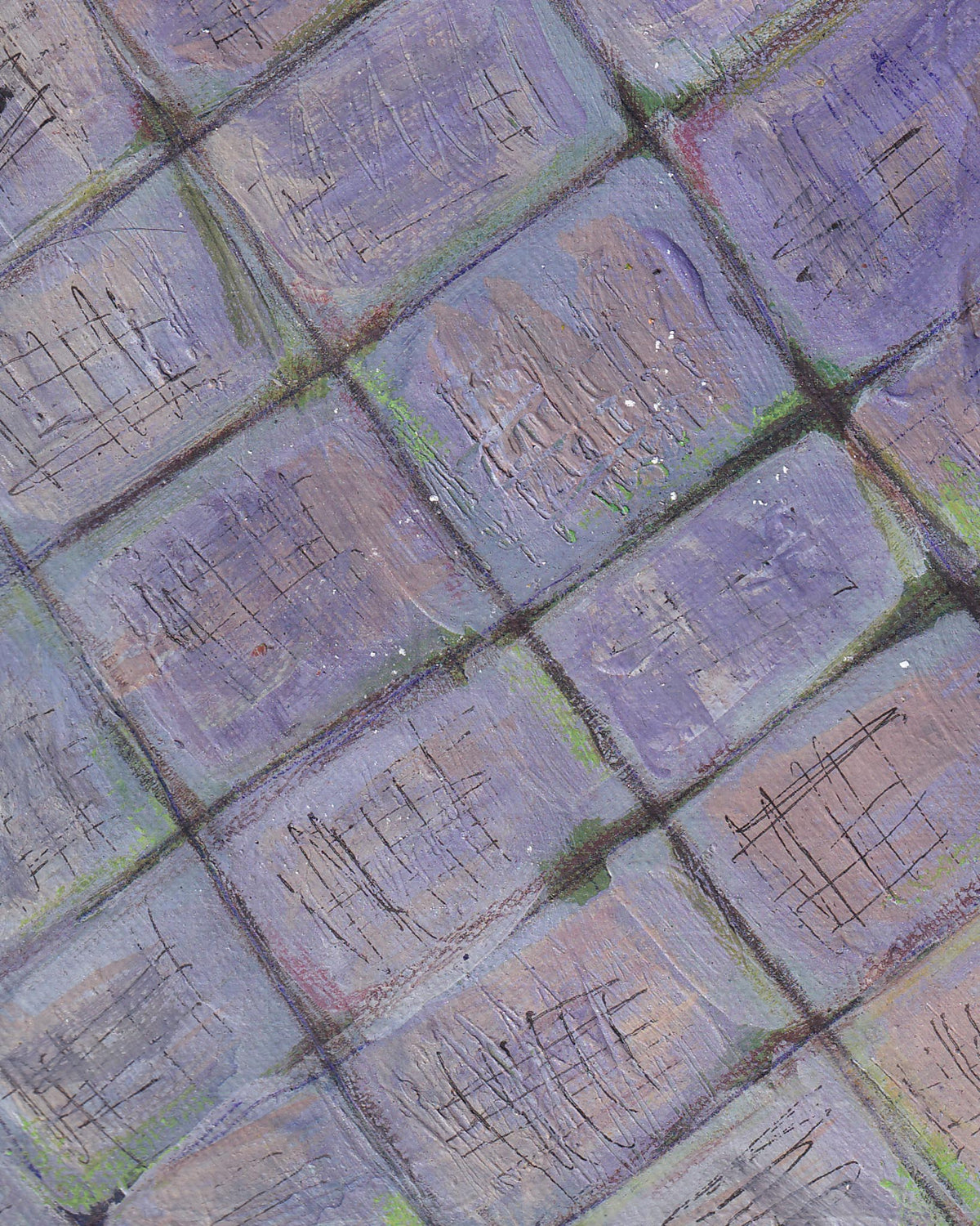 Close-up of a textured surface with geometric patterns