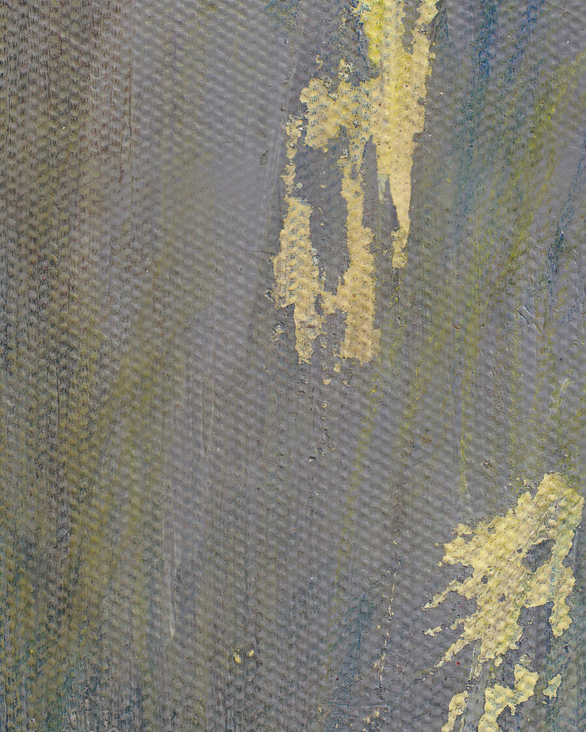Textured fabric with a pattern of yellowish-green and blue colors