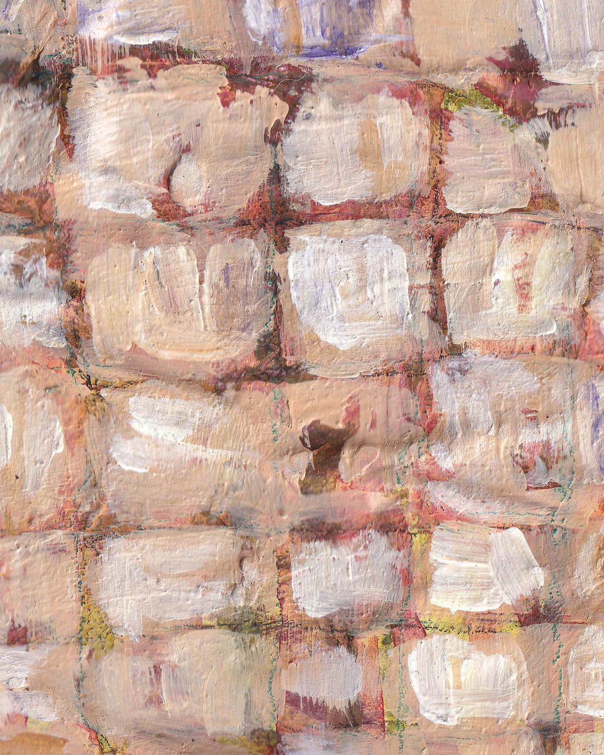 Abstract art with a grid pattern in earthy tones