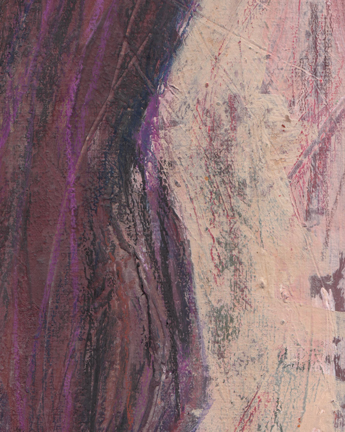 Abstract art with purple, pink, and brown colors
