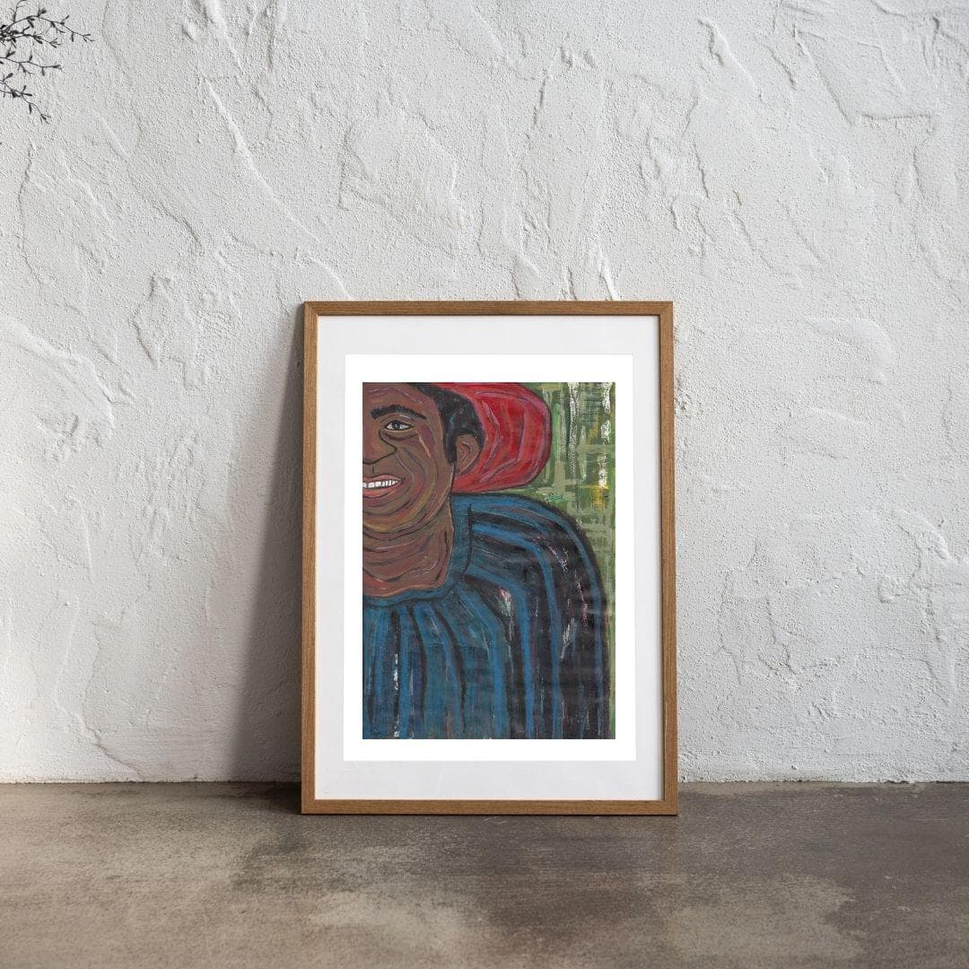 Posters, Prints, & Visual Artwork Emotional Man Print - Melancholic Smile