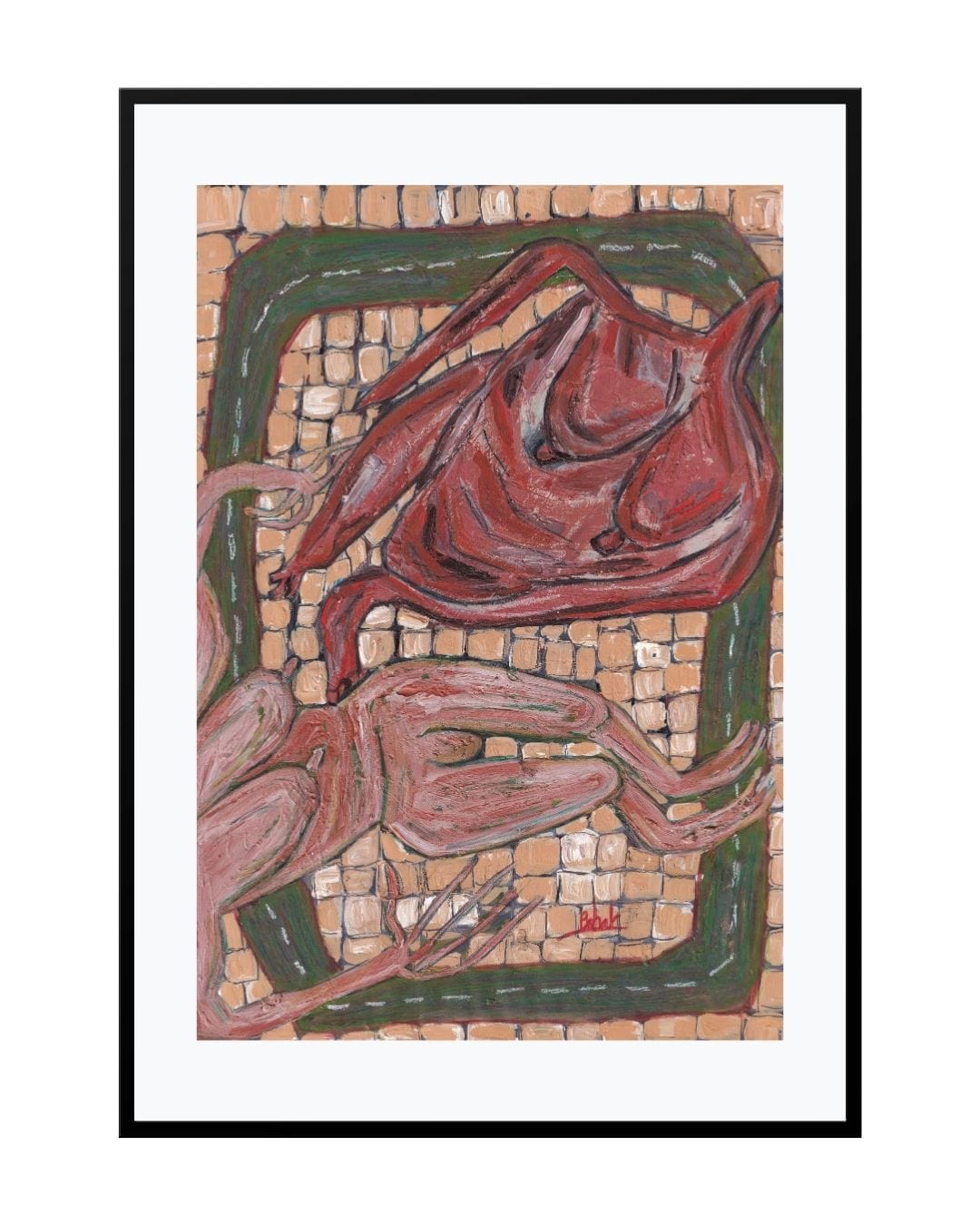 Posters, Prints, & Visual Artwork Weirdest Expressionist Painting - God's Rage
