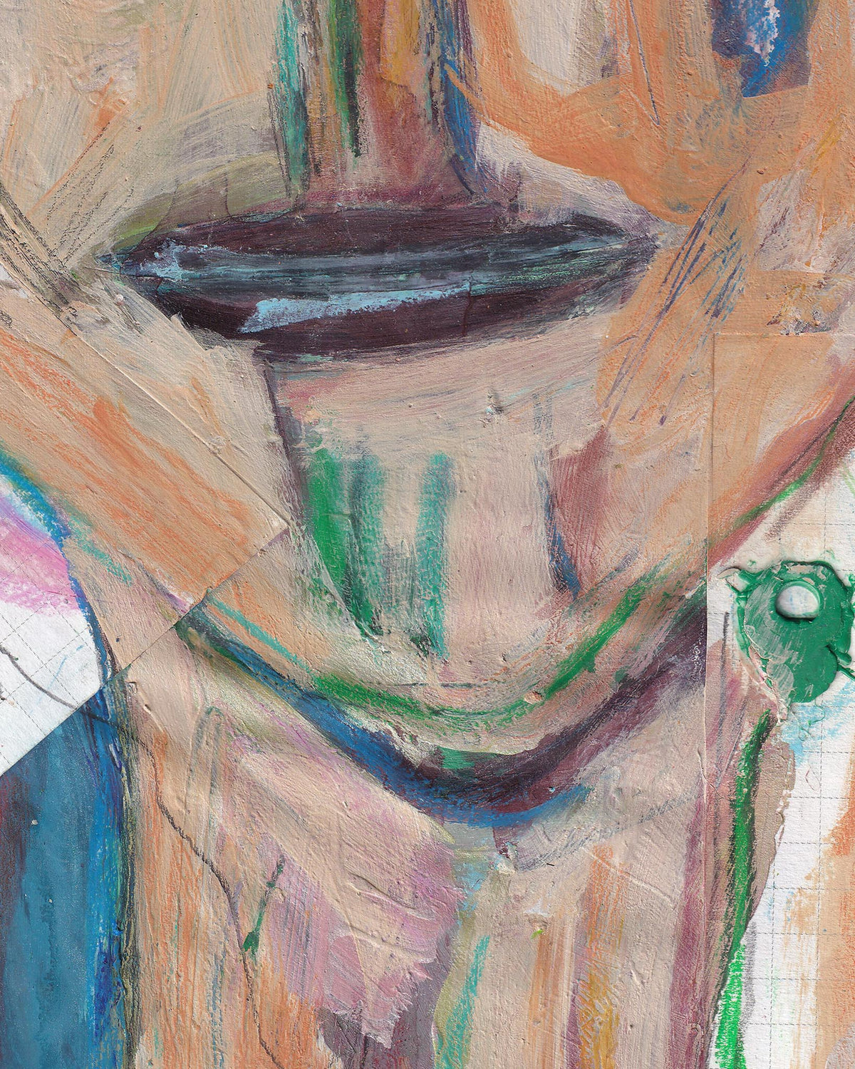 Abstract painting with a variety of colors and textures