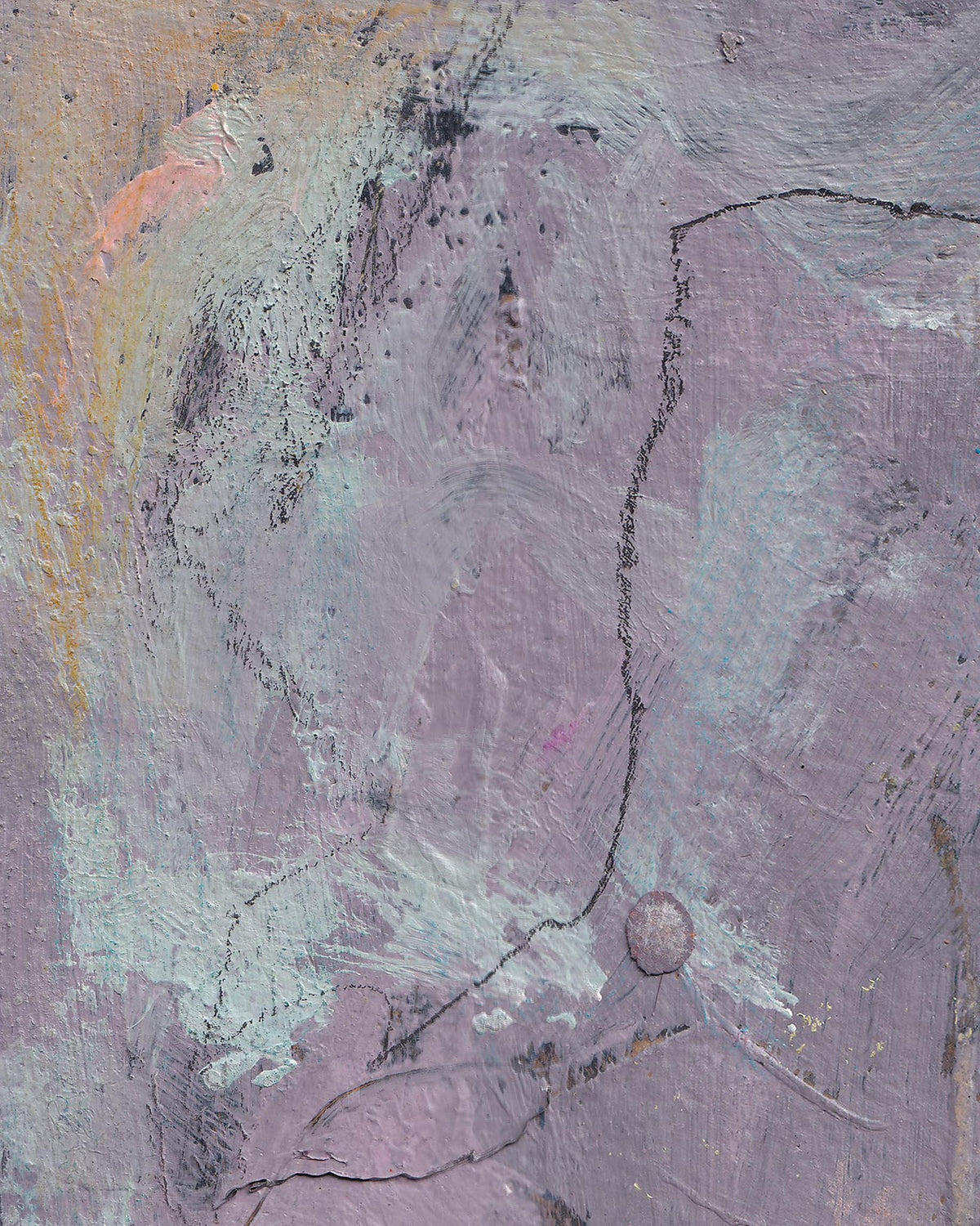 Abstract art with textured brushstrokes in soft pastel colors