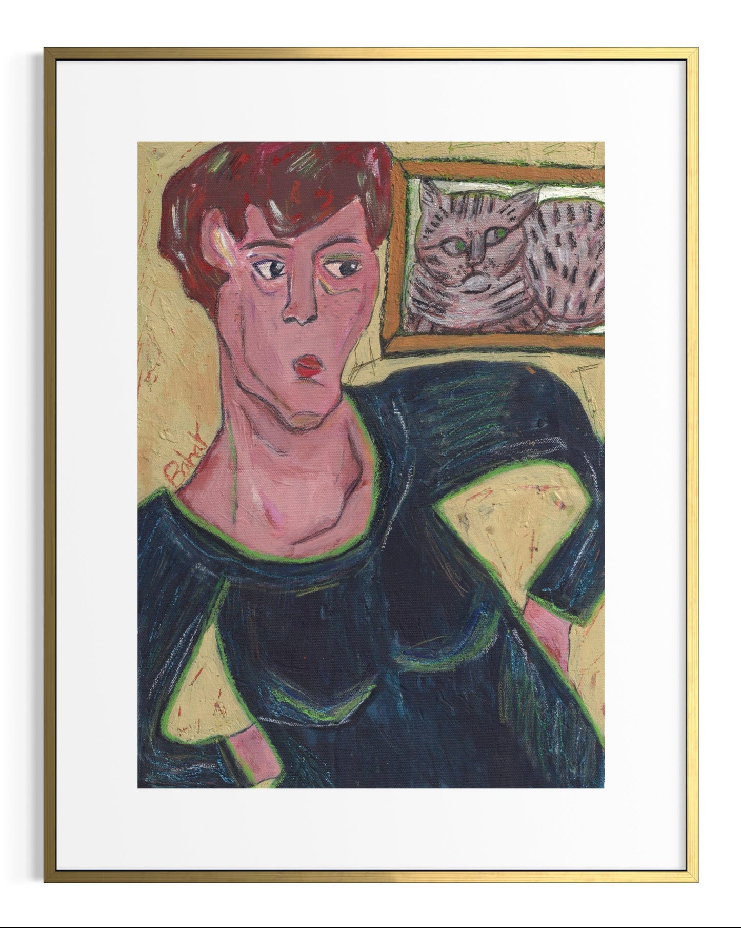 The Cat's Frame of Mind (Original Painting)