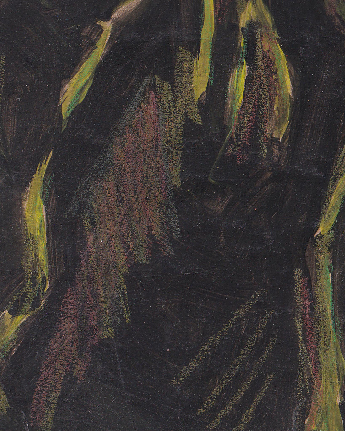 Abstract art with dark background and colorful brush strokes