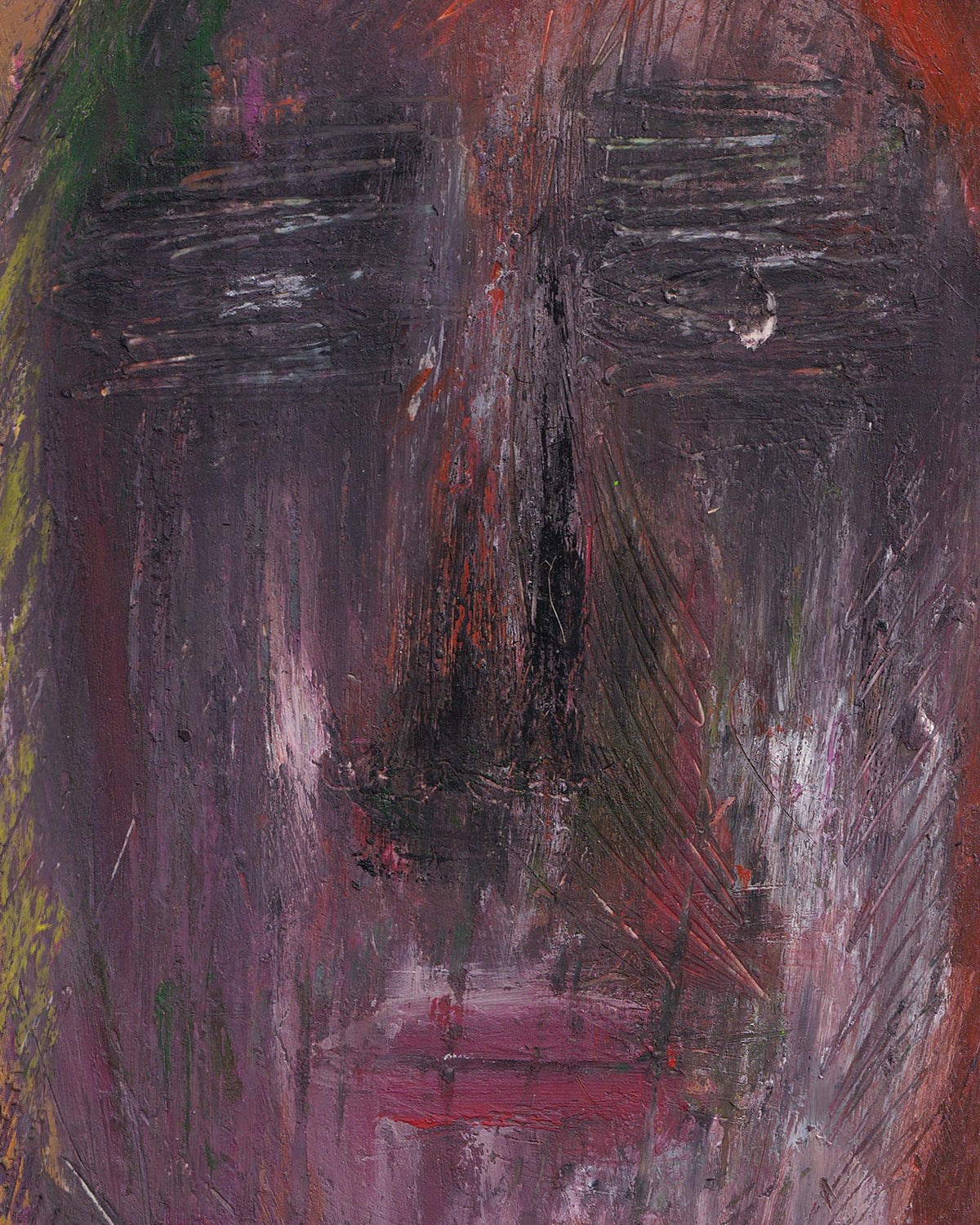 Abstract painting with a variety of colors and textures