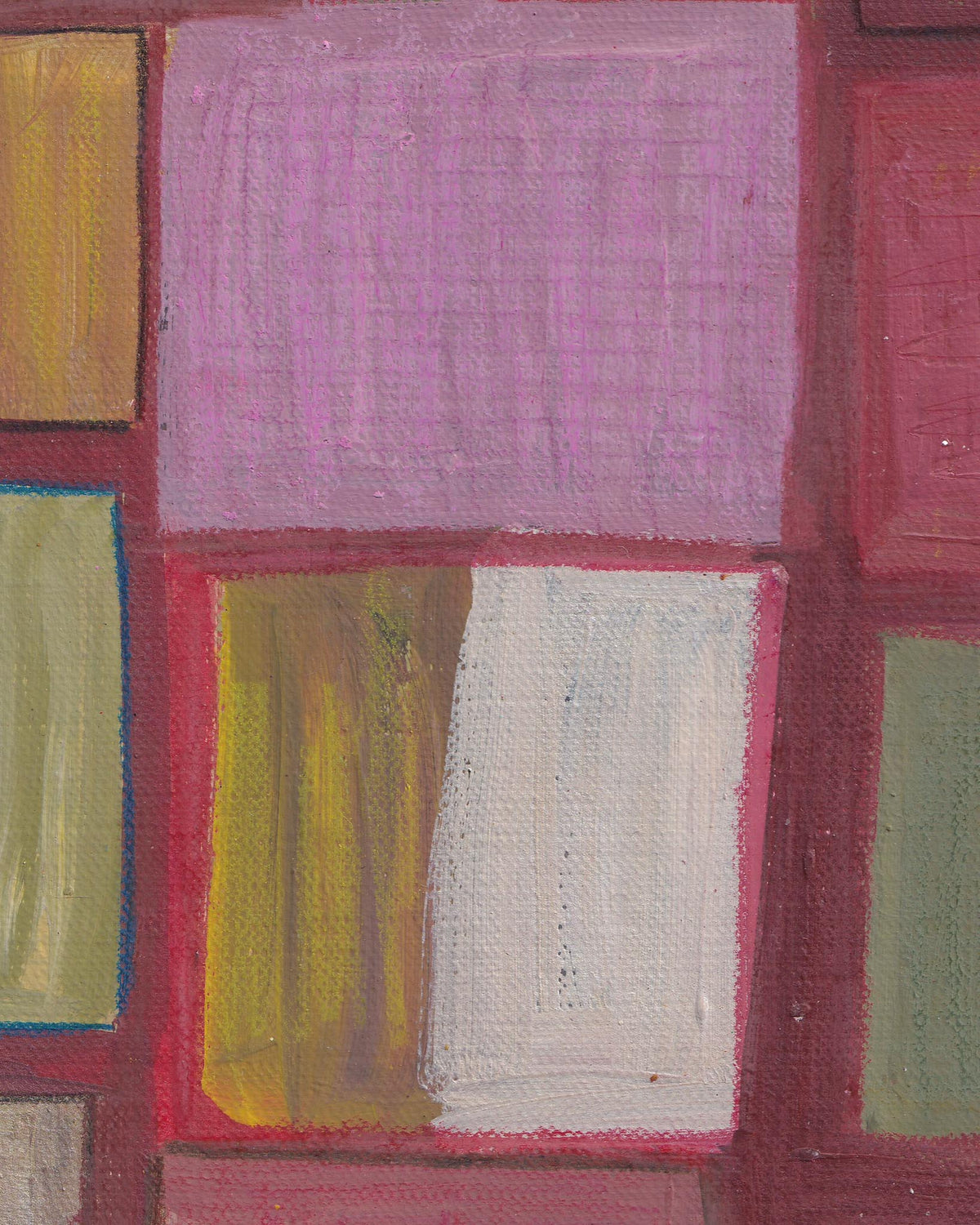 Abstract art with geometric shapes in various colors
