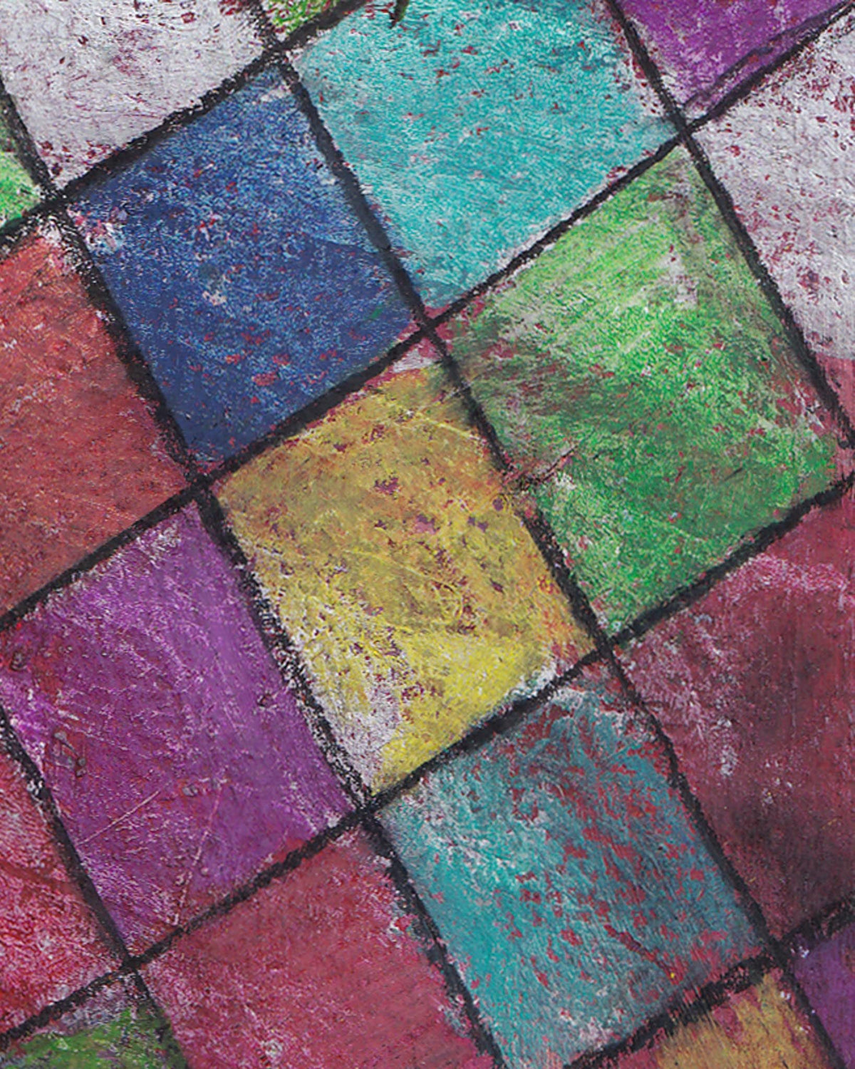 Colorful square patchwork pattern