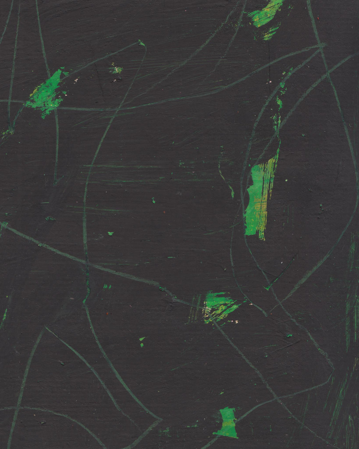 Abstract pattern with green shapes on a dark background