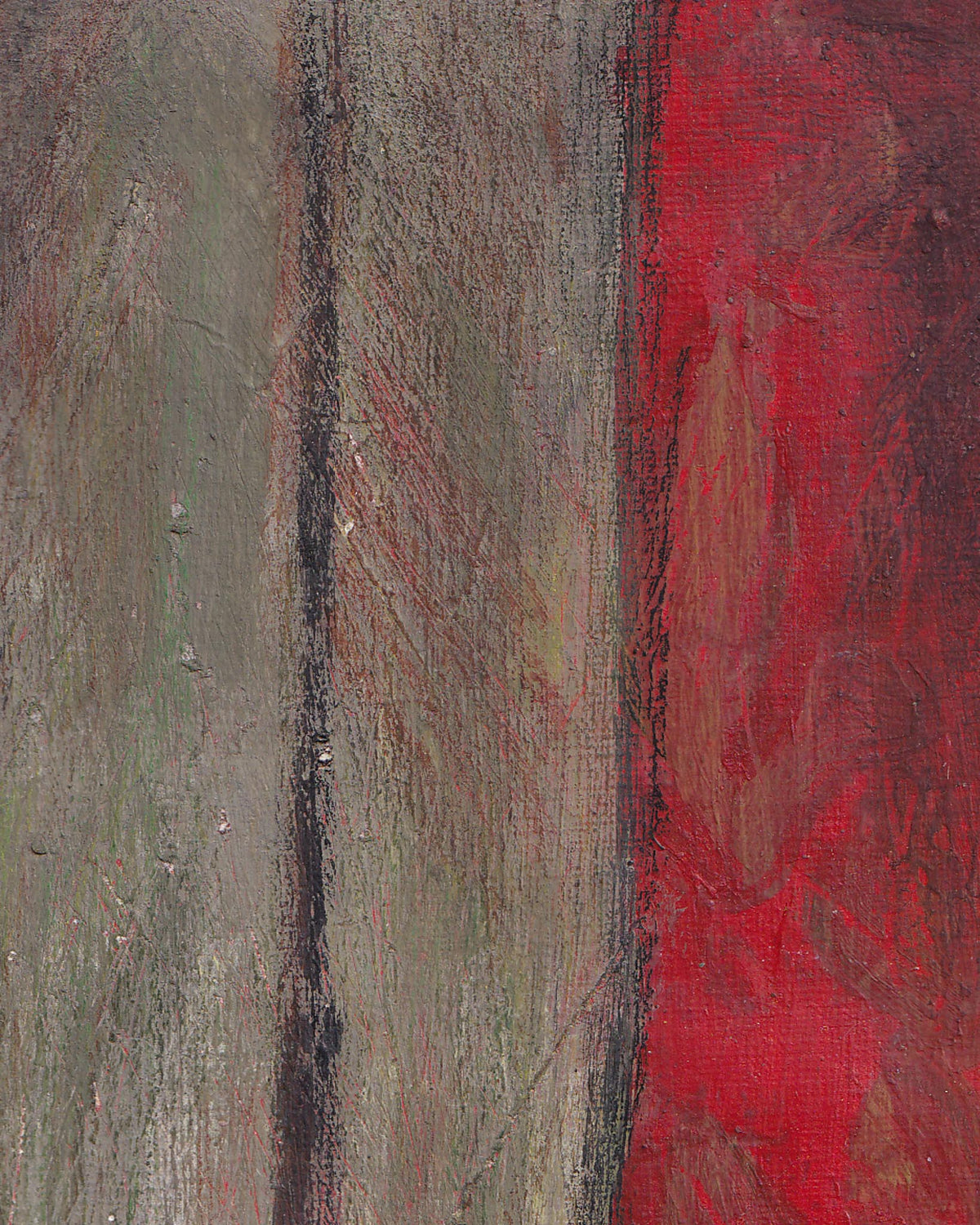 Abstract art with a red and gray color scheme