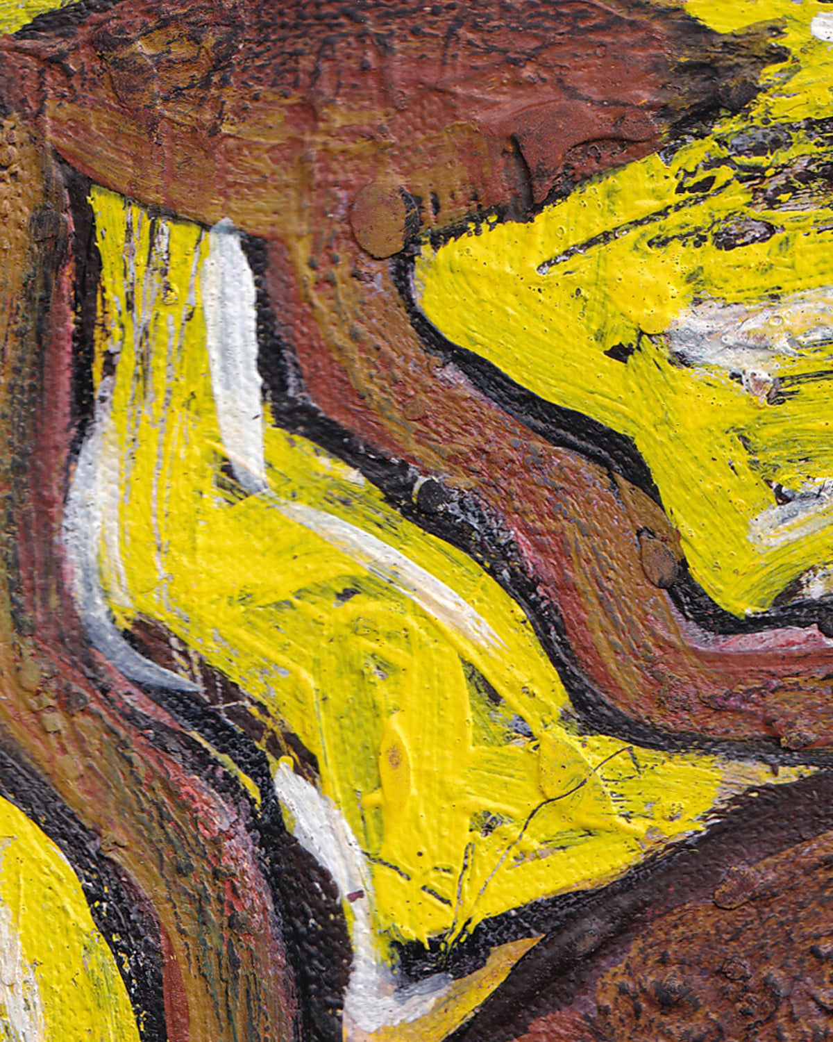Abstract art with yellow and brown colors