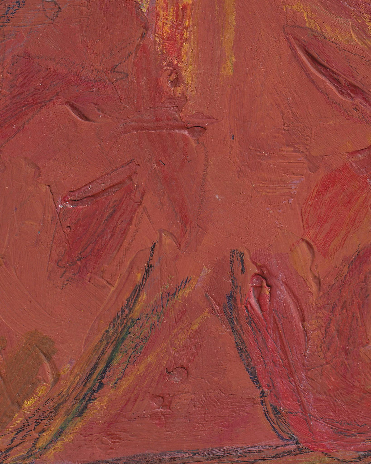 Abstract art with red and orange hues