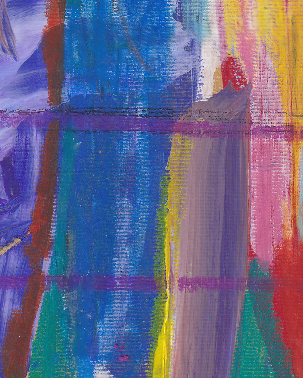 Abstract painting with a variety of colors and textures