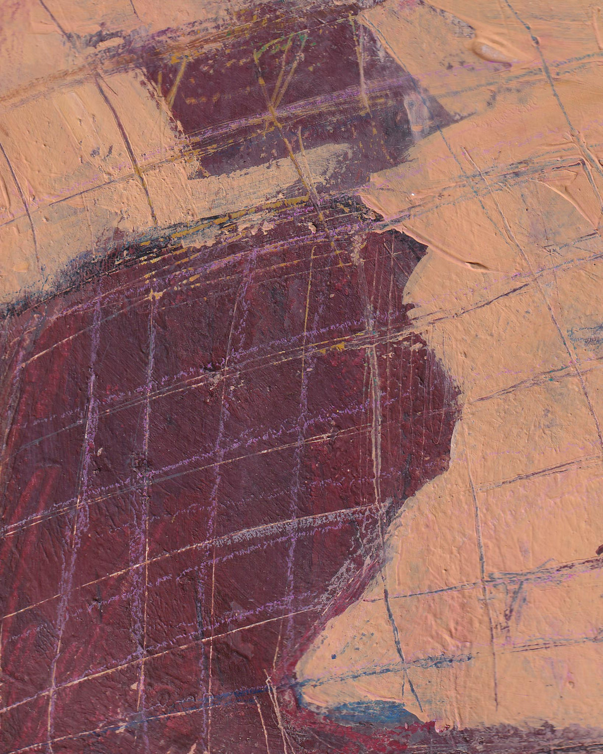 Abstract art with intersecting lines on a textured surface