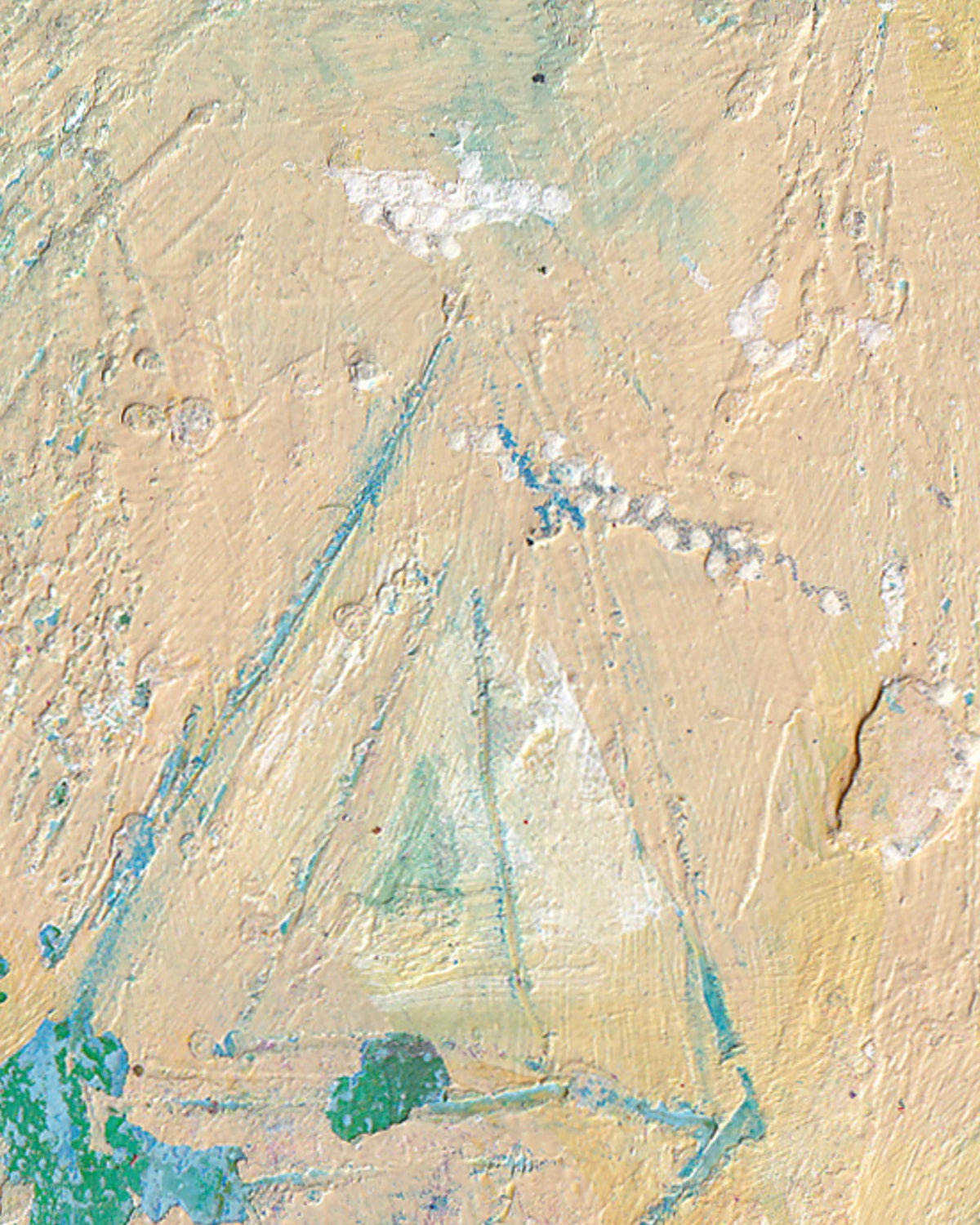 Abstract art with geometric shapes on a textured beige background