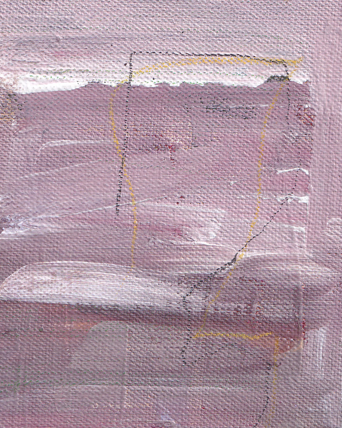 Close-up of a textured pink fabric with visible stitching