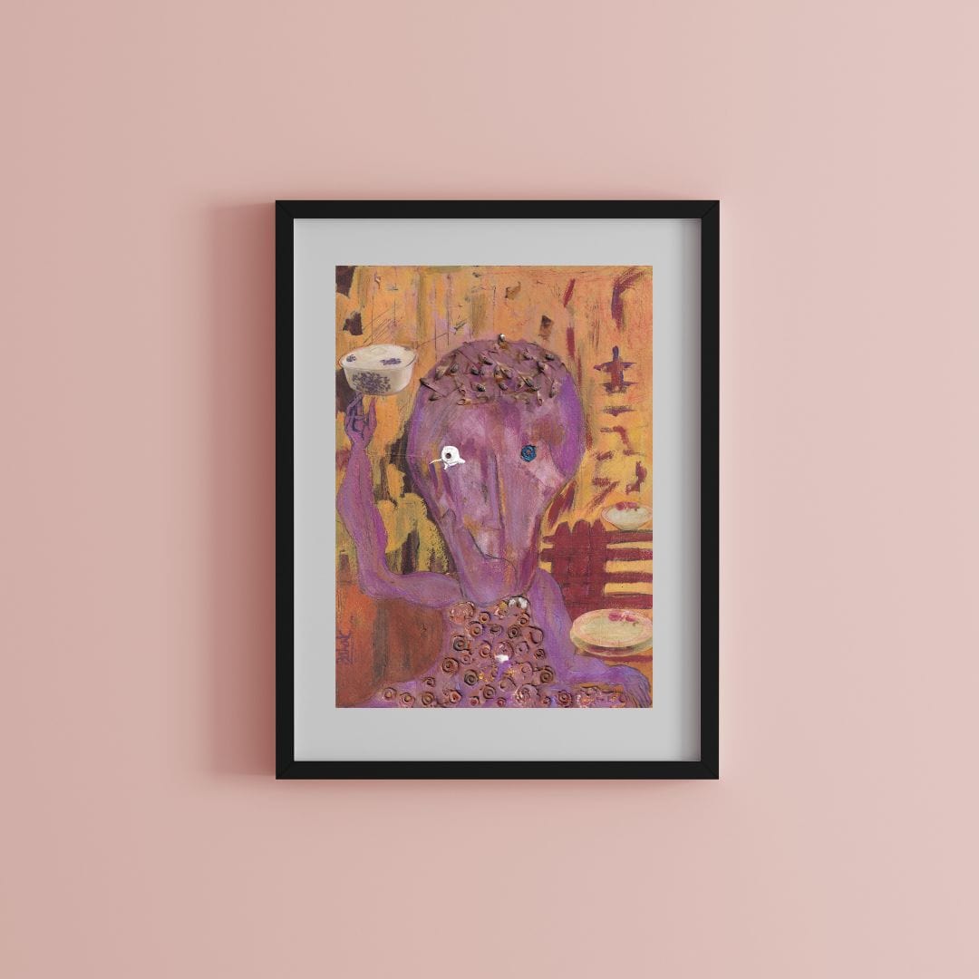 Posters, Prints, & Visual Artwork Abstract Figurative Expressionist Art: "Spikeborne"