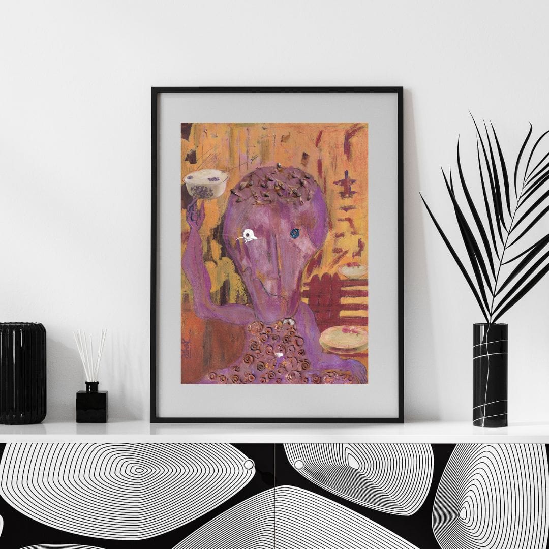 Posters, Prints, & Visual Artwork Abstract Figurative Expressionist Art: "Spikeborne"