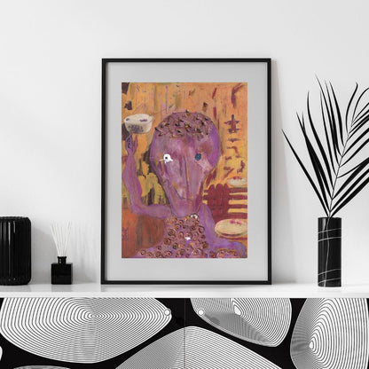 Posters, Prints, & Visual Artwork Abstract Figurative Expressionist Art: "Spikeborne"