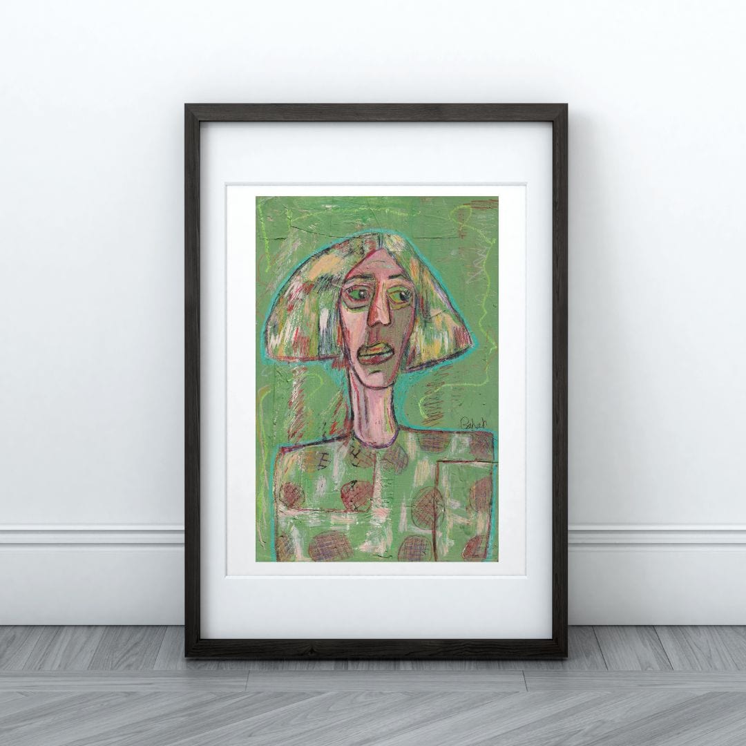 Posters, Prints, & Visual Artwork Abstract Neo-Expressionism Portrait: "Vegetarian"