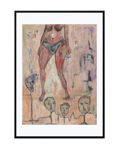 Posters, Prints, & Visual Artwork Abstract Womens Body Art - Heartbeat