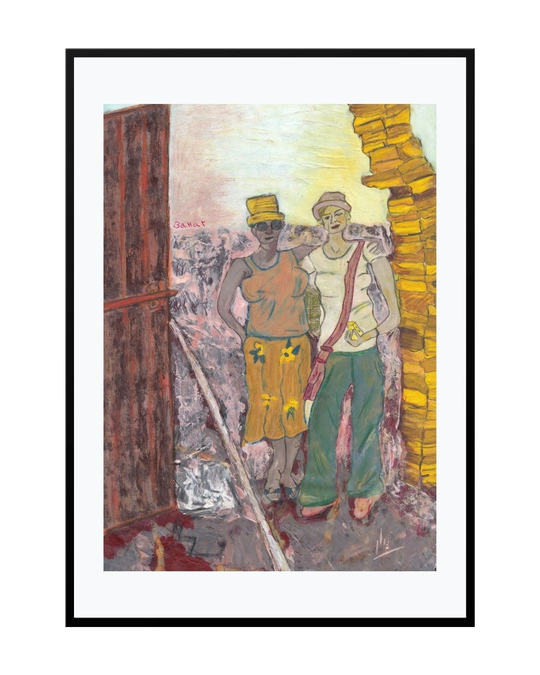 Posters, Prints, & Visual Artwork Acrylic Portrait Painting - Tourists