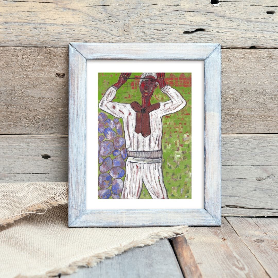 Posters, Prints, & Visual Artwork Black Man Textured Mixed Media Art: "Rock Climber"