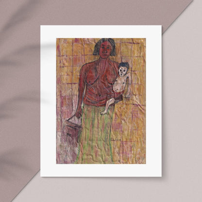 Posters, Prints, & Visual Artwork Black Woman Abstract Portrait: "The Lonely Woman"