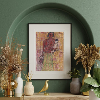 Posters, Prints, & Visual Artwork Black Woman Abstract Portrait: "The Lonely Woman"