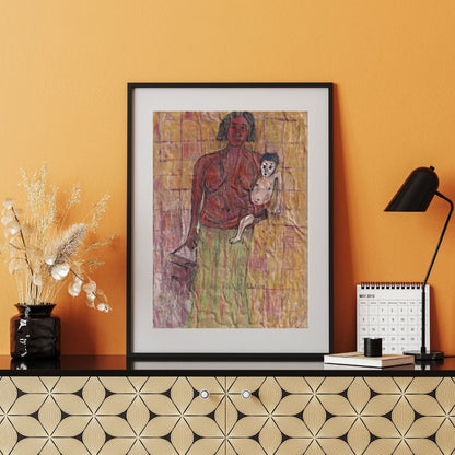 Posters, Prints, & Visual Artwork Black Woman Abstract Portrait: "The Lonely Woman"