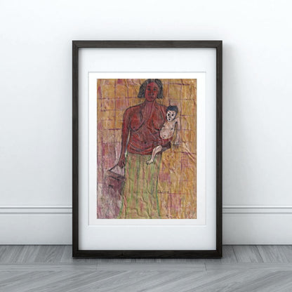 Posters, Prints, & Visual Artwork Black Woman Abstract Portrait: "The Lonely Woman"