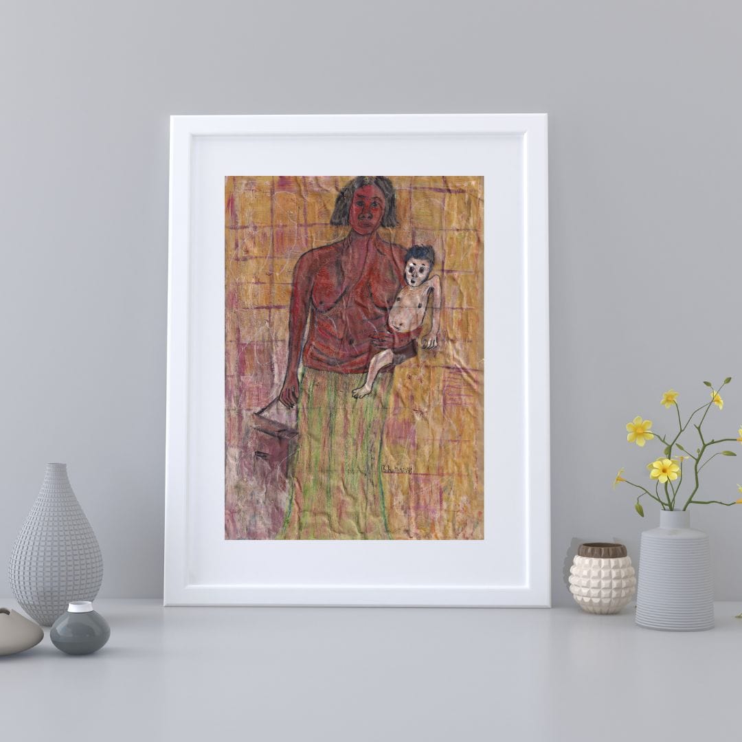 Posters, Prints, & Visual Artwork Black Woman Abstract Portrait: "The Lonely Woman"