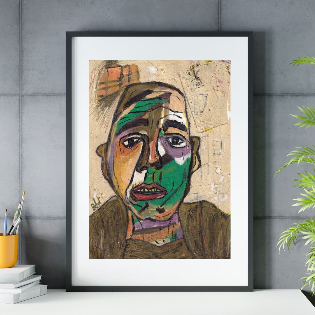 Posters, Prints, & Visual Artwork Colorful Figurative Expressionism Art: "Robin Hood"