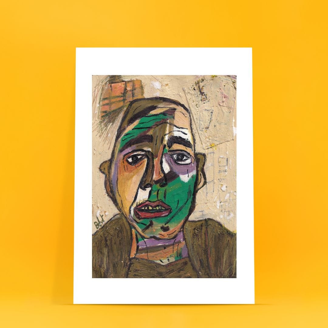 Posters, Prints, & Visual Artwork Colorful Figurative Expressionism Art: "Robin Hood"