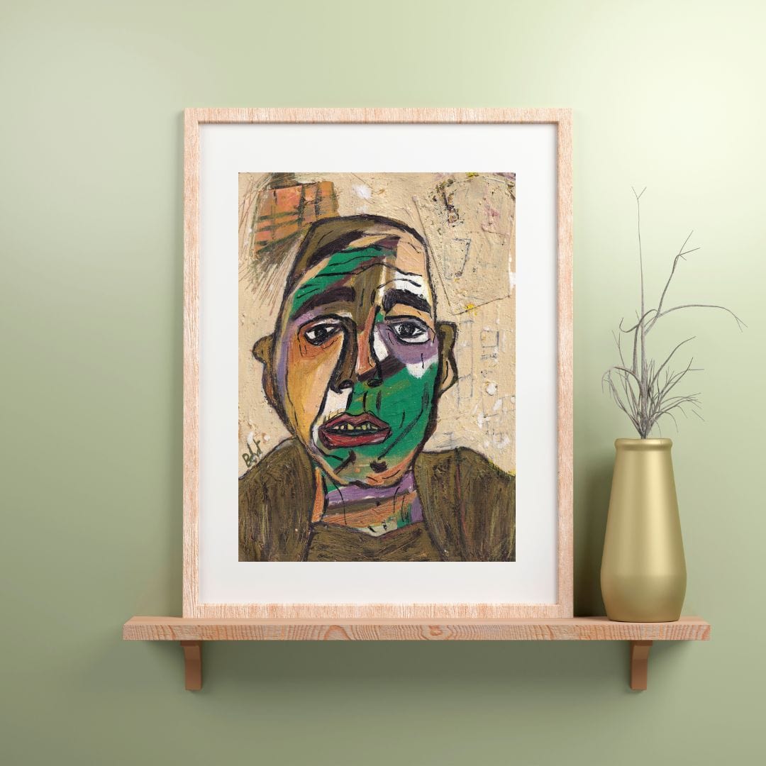 Posters, Prints, & Visual Artwork Colorful Figurative Expressionism Art: "Robin Hood"