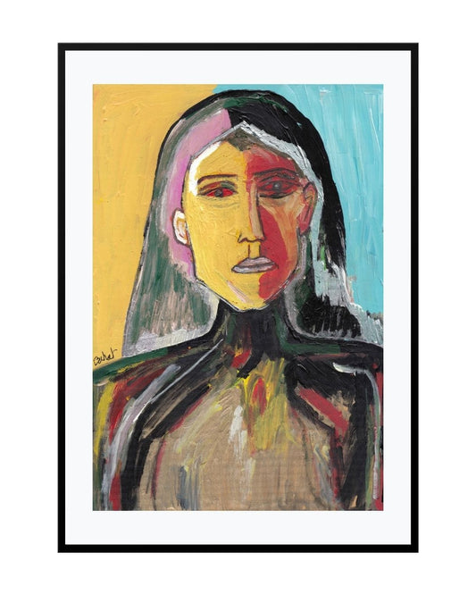 Posters, Prints, & Visual Artwork Colorful Portrait Print - Eternal Silence