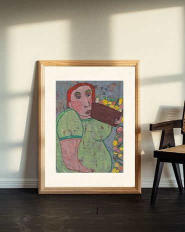Posters, Prints, & Visual Artwork Colorful Woman Print - Lady Farmer