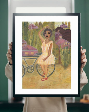 Posters, Prints, & Visual Artwork Country Girl Print - Green Farm
