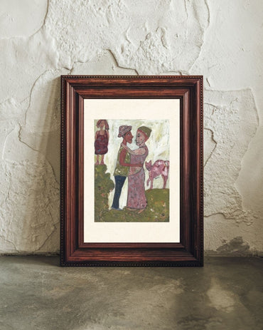Posters, Prints, & Visual Artwork Couple Affection Print - Forbidden Love