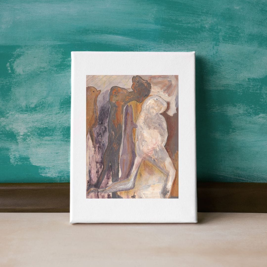 Posters, Prints, & Visual Artwork Dynamic Abstract Expressionist Art: "Foreigners"