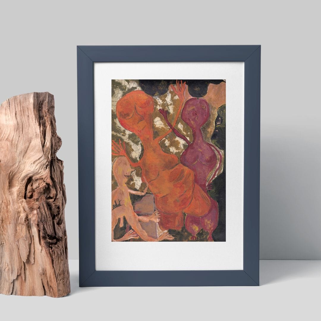 Posters, Prints, & Visual Artwork Dynamic Shapes Abstract Expressionist Art: "Bodies